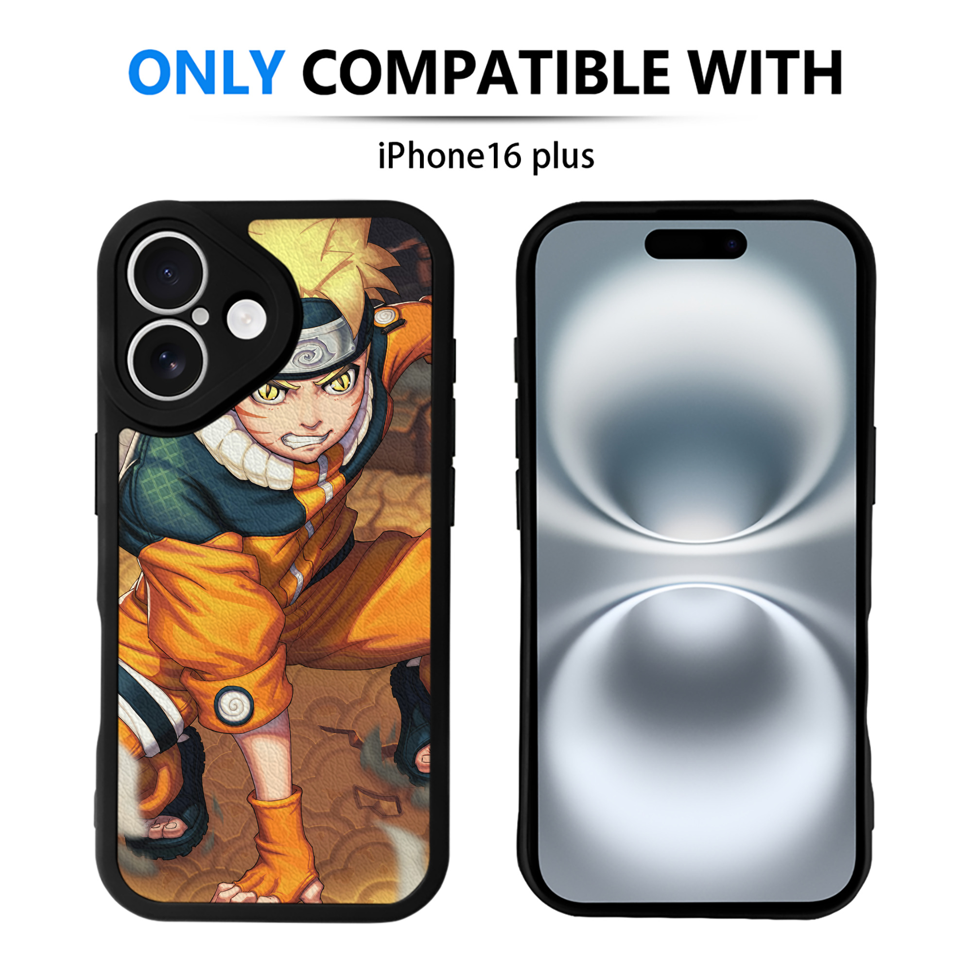 （画像用） NARUTO -ナルト- NARUTO -ナルト- 疾風伝 【iPhone 16シリーズ対応】シリコンスマホケース（レザー調） 材質：シリコン